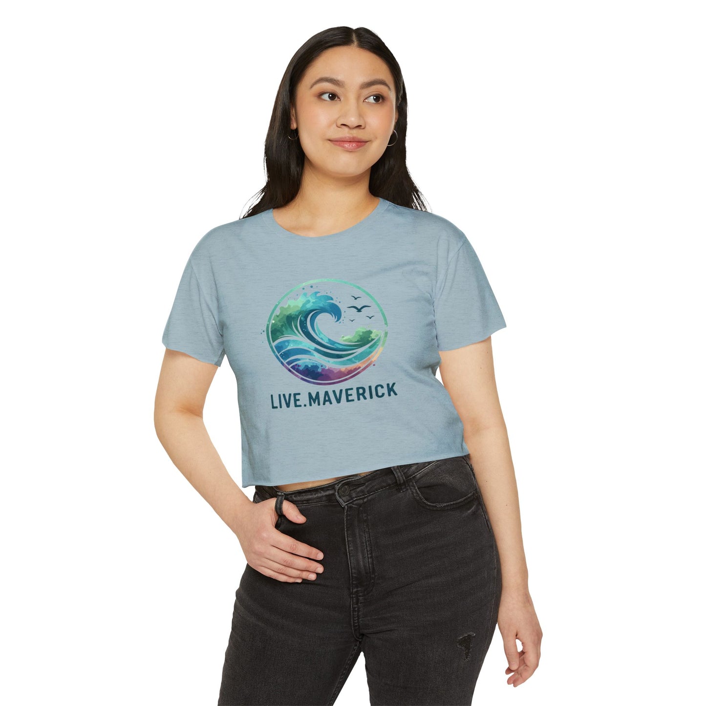 Wave in Circle - Women's Crop Top