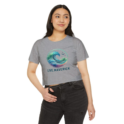 Wave in Circle - Women's Crop Top